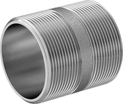 McMaster 4830K284 Standard-Wall 304/304L Stainless Steel Pipe Nipple Threaded on Both Ends, 2 NPT, 2-1/2" Long