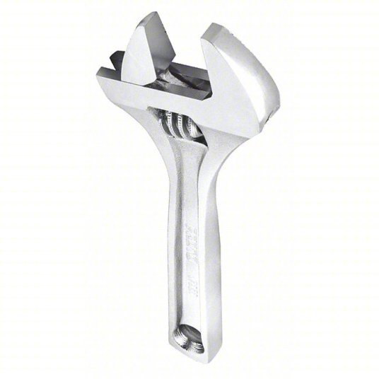 Proto J706A Adjustable Wrench Alloy Steel, Chrome, 6 in Overall Lg, 15/16 in Jaw Capacity, Plain Grip