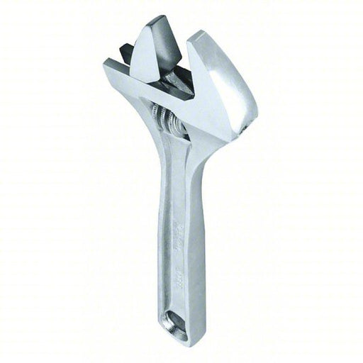Proto J708A Adjustable Wrench Alloy Steel, Chrome, 8 in Overall Lg, 1 3/16 in Jaw Capacity, Plain Grip