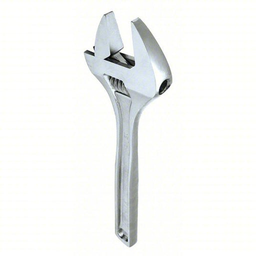 Proto J715A Adjustable Wrench Alloy Steel, Chrome, 15 in Overall Lg, 1 7/8 in Jaw Capacity, Plain Grip