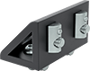 McMaster 4844N51 T-Slotted Framing Structural Bracket, Black Gusset Bracket for 40mm Double/Quad Rail, 1.58" Long