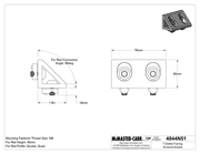 McMaster 4844N51 T-Slotted Framing Structural Bracket, Black Gusset Bracket for 40mm Double/Quad Rail, 1.58" Long