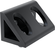 McMaster 4844N51 T-Slotted Framing Structural Bracket, Black Gusset Bracket for 40mm Double/Quad Rail, 1.58" Long