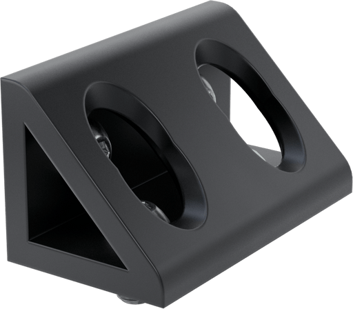 McMaster 4844N51 T-Slotted Framing Structural Bracket, Black Gusset Bracket for 40mm Double/Quad Rail, 1.58" Long