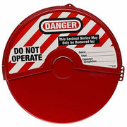 Master Lock 484 Gate Valve Lockout Collapsible Gate Valve Lockout, For 13 in Max Hand Wheel Dia, Red