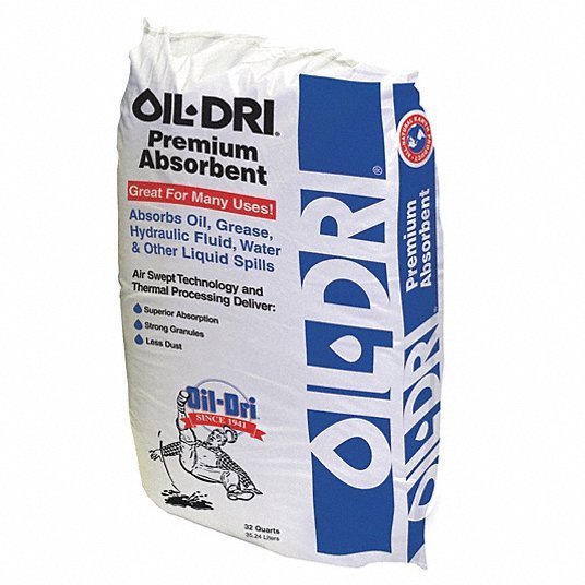 Oil-Dri I06032 Loose Absorbent, Absorbs 3 gal Volume Absorbed per Pkg, 36 lb Wt, J1, Unscented, Brown/Red