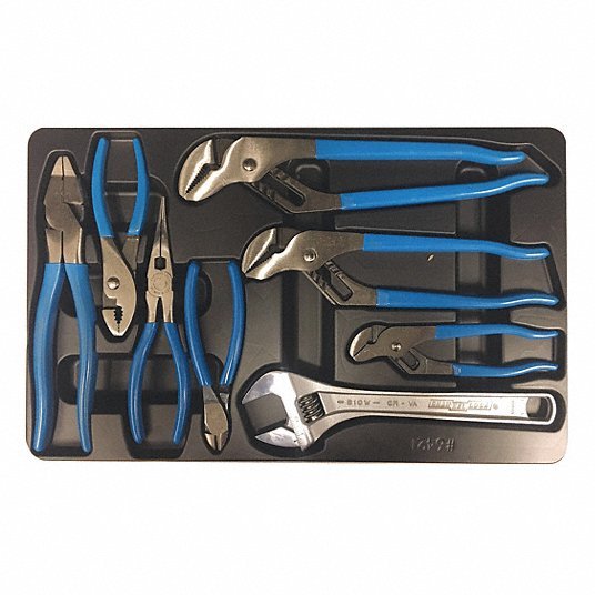Channellock GS-27 Plier Sets, 8 Pliers, Std Cushion Grip, Manual, 6 - 9 Pliers Range