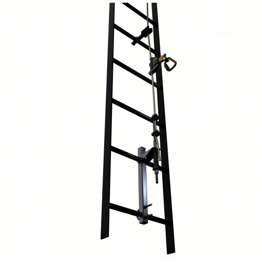 Lad-Saf 6118030 Cable Vertical Safety System Trailing, Steel, Auto, 30 ft Lifeline Lg, 620 lb Capacity