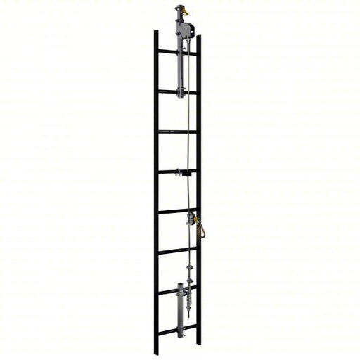 Lad-Saf 6118050 Cable Vertical Safety System Trailing, Steel, Auto, 50 ft Lifeline Lg, 620 lb Capacity