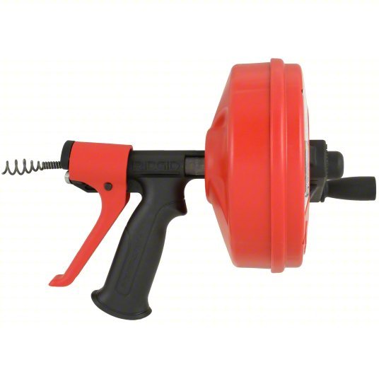 Ridgid POWER SPIN+ Drain Cleaner 25 ft Cable Lg, Power Drill Compatible, 1/4 in Cable Dia, Bulb Head