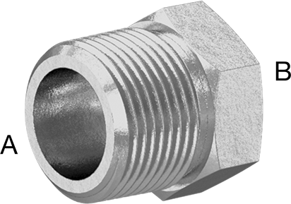 McMaster 48805K243 Precision Extreme-Pressure 316 Stainless Steel Fitting Bushing Reducing Adapter, 3/4 Male x 1/2 Female NPT
