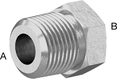 McMaster 48805K524 Precision Extreme-Pressure 316 Stainless Steel Fitting Bushing Reducing Adapter, 3/8 Male x 1/8 Female NPT