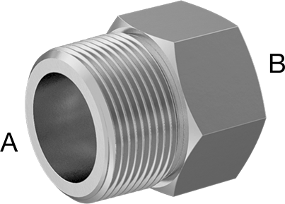 McMaster 48805K764 Precision Extreme-Pressure 316 Stainless Steel Fitting Bushing Reducing Adapter, 1-1/4 Male x 1 Female NPT