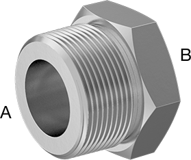 McMaster 48805K767 Precision Extreme-Pressure 316 Stainless Steel Fitting Bushing Reducing Adapter, 1-1/2 Male x 1 Female NPT