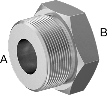 McMaster 48805K776 Precision Extreme-Pressure 316 Stainless Steel Fitting Bushing Reducing Adapter, 2 Male x 1 Female NPT