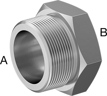 McMaster 48805K779 Precision Extreme-Pressure 316 Stainless Steel Fitting Bushing Reducing Adapter, 2 Male x 1-1/2 Female NPT