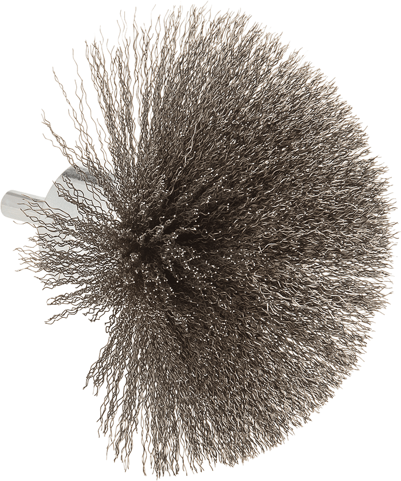 McMaster 4884A41 End Brush with Shank, for Closed-End Holes, 4" Brush Diameter with Stainless Steel Bristles