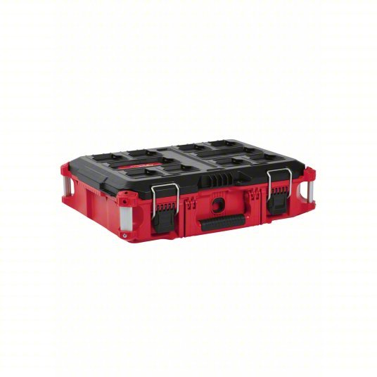 Milwaukee 48-22-8424 PACKOUT Tool Case 22 1/8 in Wd, 16 1/4 in Dp, 6 1/2 in Ht, Plastic, 5 Compartments