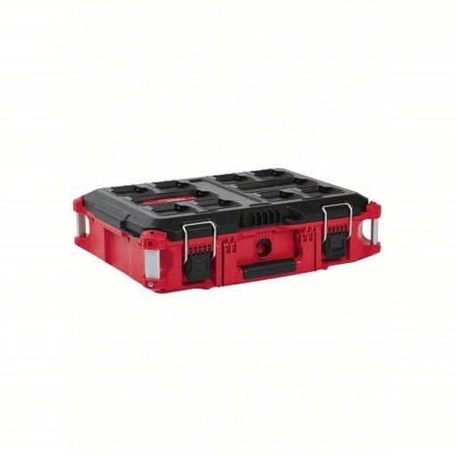 Milwaukee 48-22-8424 PACKOUT Tool Case 22 1/8 in Wd, 16 1/4 in Dp, 6 1/2 in Ht, Plastic, 5 Compartments