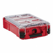 Milwaukee 48-22-8435 Tool Case 9 7/8 in Wd, 15 1/4 in Dp, 4 5/8 in Ht, Plastic, 5 Compartments, Red