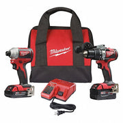 Milwaukee 2893-22CX M18 Brushless 2-Tool Combo Kit, Hammer Drill/Impact Driver