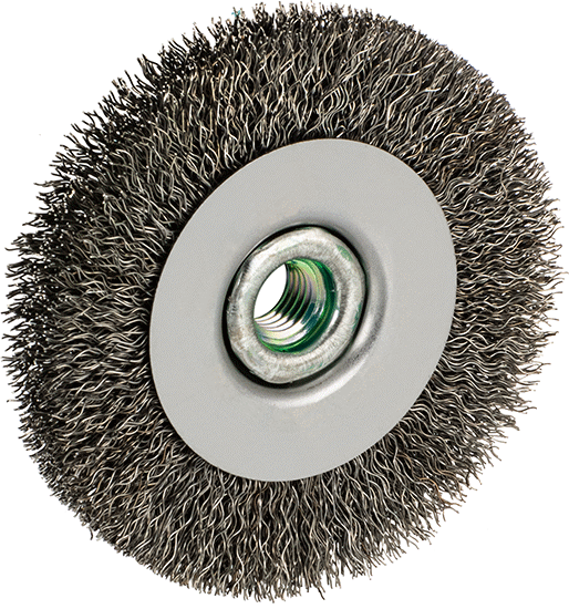 McMaster 4896A75 Wheel Brush for Angle Grinders 4" Diameter with M10 x 1.25 Threaded Arbor