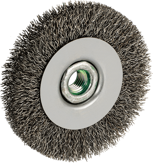 McMaster 4896A75 Wheel Brush for Angle Grinders 4" Diameter with M10 x 1.25 Threaded Arbor