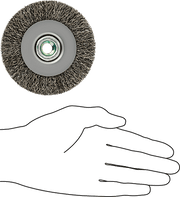 McMaster 4896A75 Wheel Brush for Angle Grinders 4" Diameter with M10 x 1.25 Threaded Arbor
