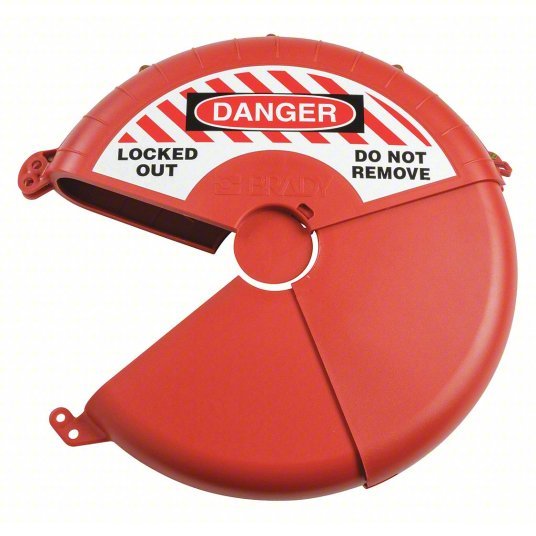 Brady 148646 Collapsible Gate Valve Lockout, For 18 in Max Hand Wheel Dia, Red