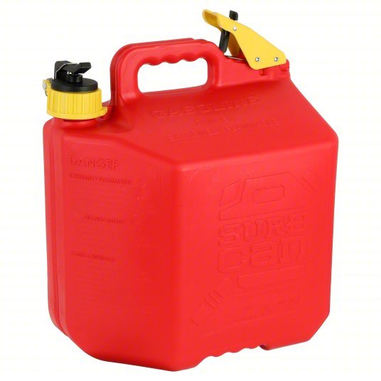 Surecan SUR5SFG2 Gas Can 5 gal Capacity, Gasoline, HDPE, Red