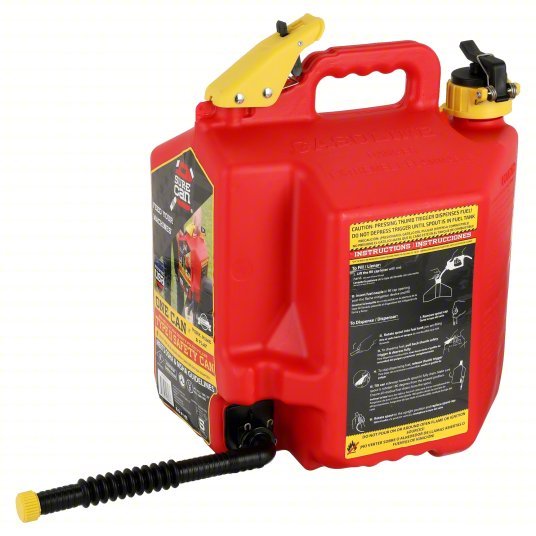 Surecan SUR5SFG2 Gas Can 5 gal Capacity, Gasoline, HDPE, Red