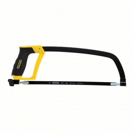 Stanley STHT20139L Hacksaw 12 in Blade Lg, Steel, 17 3/4 in Overall Lg, 24, Multi-Component