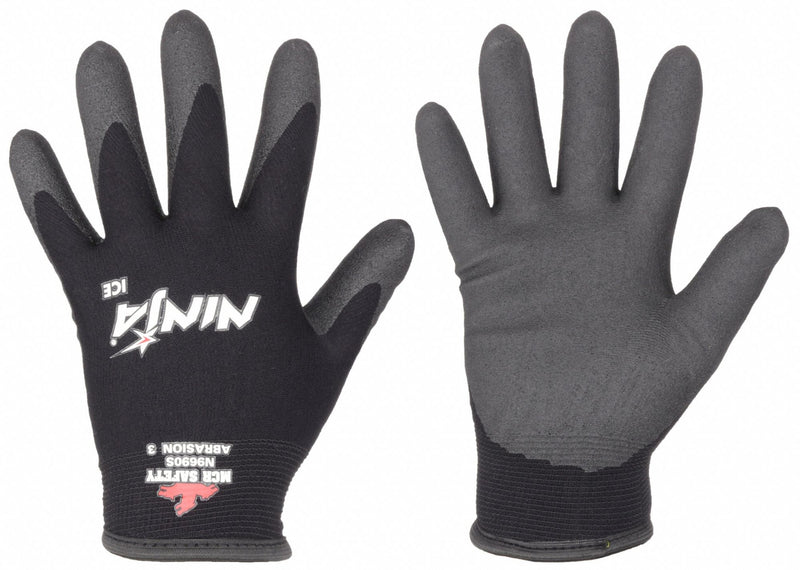 Mcr Safety N9690M Coated Gloves, M ( 8 ), Palm, Dipped, PVC, -22°F Min Temp, Nylon ( 15 ga ), Smooth, 1 PR