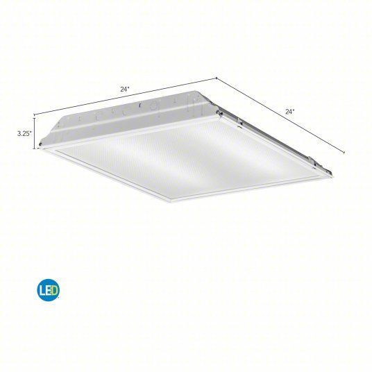 Lithonia 2GTL2 LP840 Recessed Troffer 40 W Max. Fixture Watt, 4000K, 3,700 lm, 98 lm/W Lumens per Watt