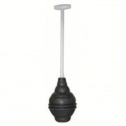 Korky 99-4A Plunger Flange, Rubber, 15 in Handle Lg, 6 in Max Dia, For Use With Toilets