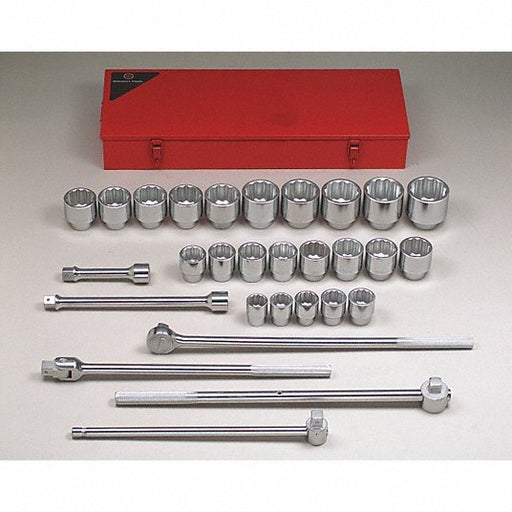 Wright 829 1" Drive Socket Set, SAE, 29 pcs - Redwood.KV48J315