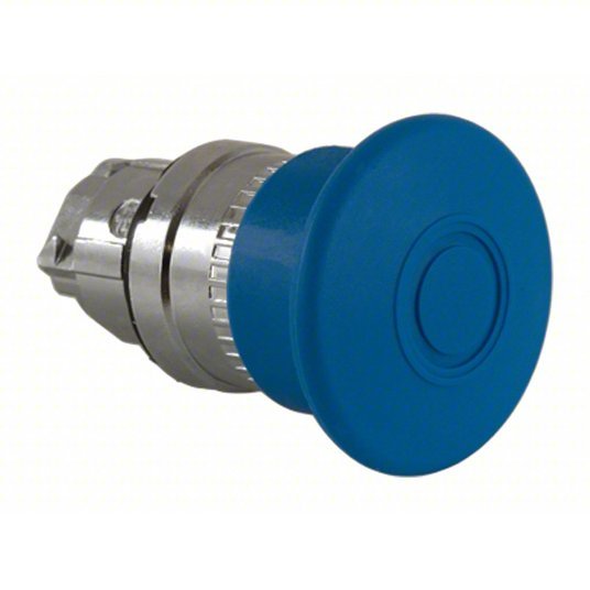 Schneider ZB4BT6 Push Button Operator 22 mm Size, Maintained Push / Maintained Pull, Blue