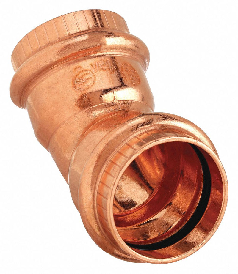 Viega 77043 45 Degree Elbow Copper Press Fitting, 2 in
