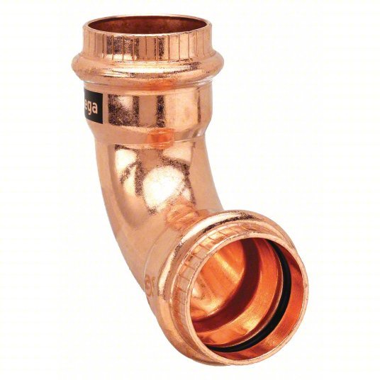 Viega 77317 90 Degree Elbow Copper, Press-Fit x Press-Fit, 1/2 in x 1/2 in Copper Tube Size