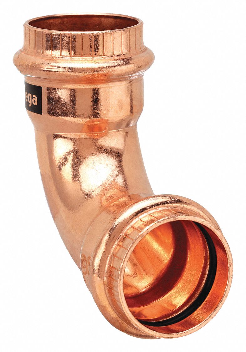 Viega 77037 90 Degree Elbow Copper, 1-1/2 in Press-Fit