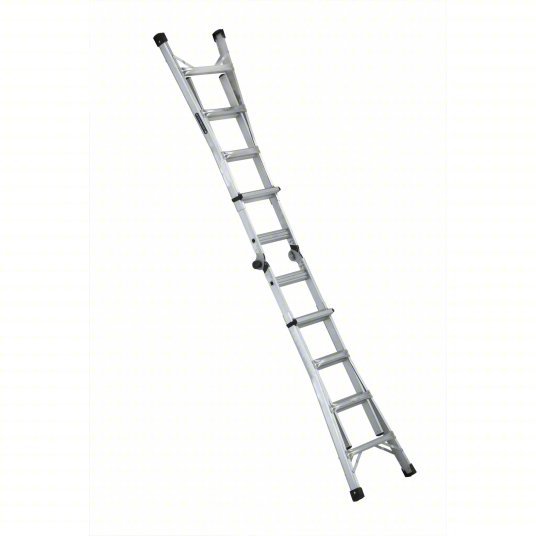 Louisville L-2098-17 Multipurpose Ladder, Extension, Scaffold, Staircase, Stepladder Configuration, 15 ft, Aluminum