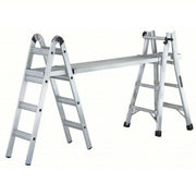 Louisville L-2098-17 Multipurpose Ladder, Extension, Scaffold, Staircase, Stepladder Configuration, 15 ft, Aluminum