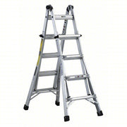 Louisville L-2098-17 Multipurpose Ladder, Extension, Scaffold, Staircase, Stepladder Configuration, 15 ft, Aluminum