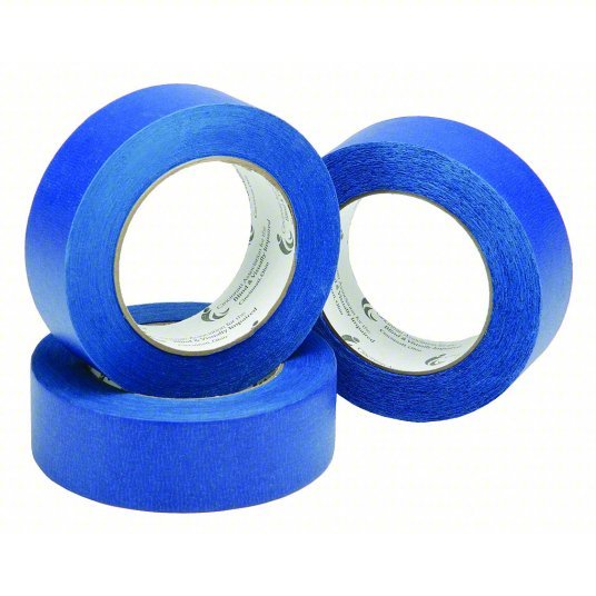 Ability One 7510-01-531-4863 Painter's Tape 2 in x 60 yd, 2 mil Thick, Rubber Adhesive, Indoor and Outdoor, 60° to 150°F, Blue