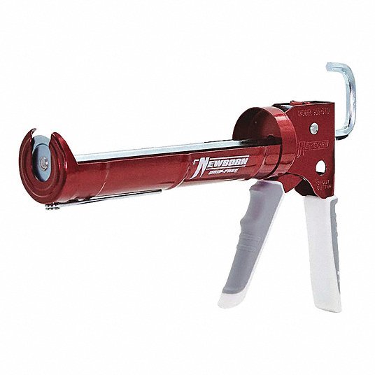 Newborn 930-GTD Dripless Manual Caulk Gun, For 10 oz Container Size, 10:1, Half Barrel Frame