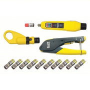 Klein VDV002-818 Crimper and Connector Kit For BNC, R6Q/RG6, Compact/Easy Single Operation/Reliable