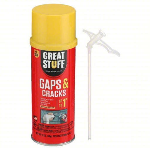 Great Stuff 00157901 Insulating Spray Foam Sealant Straw Grade, Cream, 12 oz Container Size, Aerosol Can