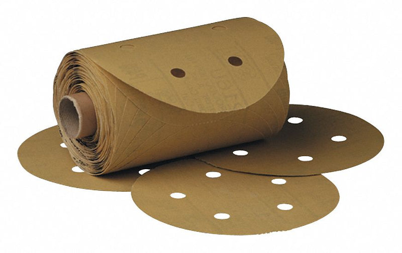 3M 01624 PSA Sanding Disc Roll, 5 in, P180, 5 Hole