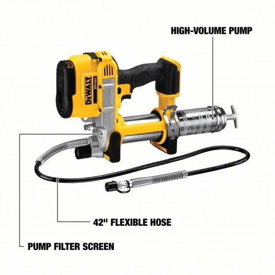 DeWalt DCGG571B Cordless Grease Gun 20 V Battery Volt, Bare Tool, 5 fl oz Volume Per Min., Li-Ion, 20 V