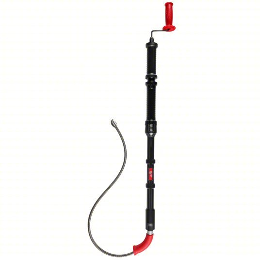 Milwaukee 49-16-3576 Toilet Auger 6 ft Cable Lg, 1/2 in Cable Dia, Bulb Head, For Toilets Fixture Type